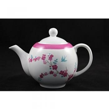 'Tetera Porcelana Lotus redondo, diseño clásico con zartem Decoración Floral, para 4 - 6 tazas