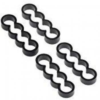 Alphacool Eiskamm Alu X4 Flat Cable Holder - 4mm Black - Set of 4