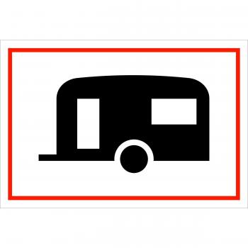 Cartel – Caravana de 15 x 20 cm, 30 x 20 cm y 45 x 30 cm – bohrlöcher Pegatinas de espuma rígida aluminio laminado – s00207b