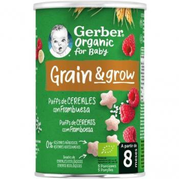 Gerber Organic Raspberry Grain & Rice Puffs Snack 35g