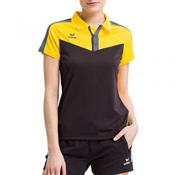 Erima Squad Women's Short Sleeve Polo Shirt Yellow / Black / Slate Grey 44