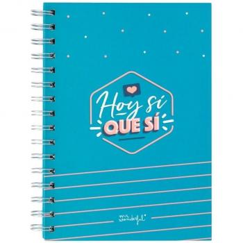 Libreta Pequeña con Mensaje y Diseño Mr. Wonderful: Hoy sí que sí