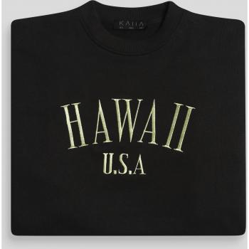 Hawaii Embroidered Sweatshirt Black