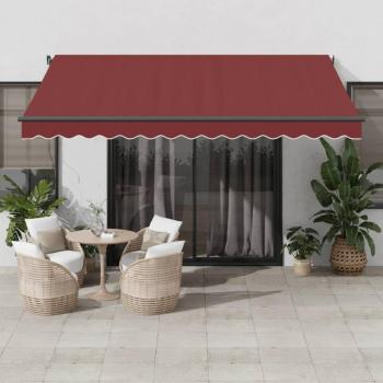 Toldo retráctil manual con luces LED Bordò 400x300 cm