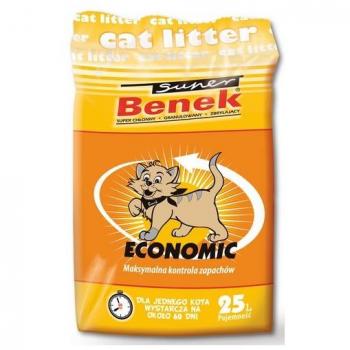 Arena para Gatos Super Benek Economic Bentonit 25L