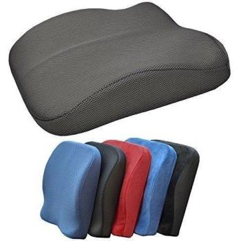 Medipaq Cojín de Espuma de Memoria Moldeado 2 en 1 – Cojín Lumbar y Cojín de Asiento – Reduce el dolor de espalda – Corrector de Postura para Silla de Escritorio - Silla de Ruedas – Asiento de Coche
