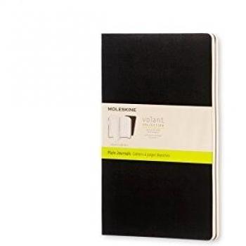Moleskine - Cuaderno Volant Journal, Set de 2 Cuadernos con Páginas, Cubierta Blanda y Hojas Separables, Color Negro