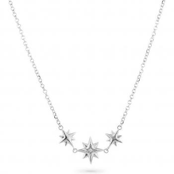 Collar Stars de plata plateado