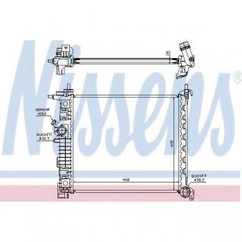 Radiador de refrigeración del motor NISSENS 630736