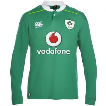 Canterbury – Camiseta de Irlanda Home Rugby para hombre clásico de manga larga – Bosphorous), color verde