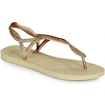Havaianas Luna Premium Women's Slide Sandals in Beige