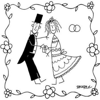 ambiente Servilletas Almuerzo/Party 33 x 33 cm Happy Marriage – Wedding – boda