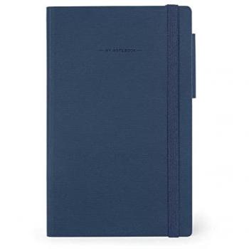 Libreta Legami Mediana Punteada Azul Galáctico con Tapa Suave y Cierre Elástico, 192 Páginas, Papel 100 g/m²