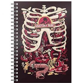Libreta Espiral Anatomy Park Rick y Morty