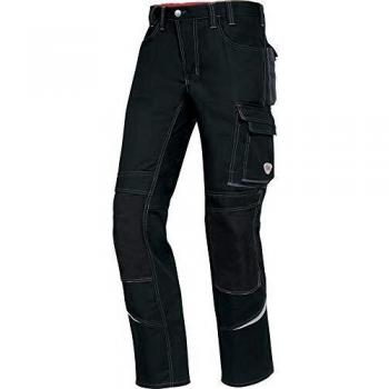 Pantalón de Trabajo BP Komfort 1803-720, Negro, Talla 58, con Reflectantes y Bolsillos para Rodilleras