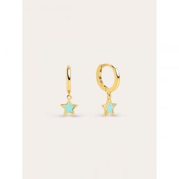 Pendientes Singularu Aro Star Sky Enamel
