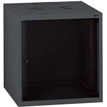 Rack Independiente Legrand Linkeo 19 6U Negro - Armario Fijo con Puerta de Vidrio RAL 7016, Dimensiones 359x600x450 mm
