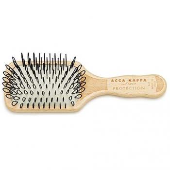 Acca Kappa Beech Wood Mini Paddle Hair Brush with Nylon Bristles - Travel Size