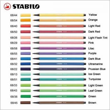 Rotulador STABILO Pen 68 Premium Punta de Fibra 1mm - Verde Lima 14