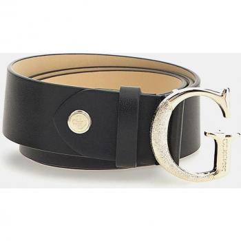 Guess Cinturón Negro con Hebilla Logo G para Mujer Ginevra Ajustable BW7749 VIN35-BLA