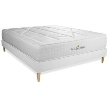 Pack de Somier Blanco + Colchón Windsor 135 x 220 cm con Muelles Ensacados y Espuma Viscoelástica