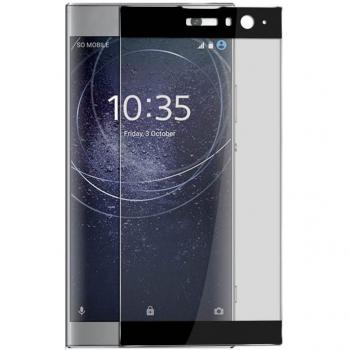 Protector de pantalla cristal templado negro para Sony Xperia XA2