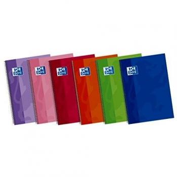 Oxford Classic 100430163 - Pack de 5 cuadernos espiral de tapa extradura, Fº
