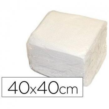 SERVILLETA DE PAPEL 40X40CM BLANCA DOS CAPAS PAQUETE DE 50
