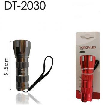 Mini Linterna LED Portátil de Bolsillo 9.5 cm con Gancho DT-2030