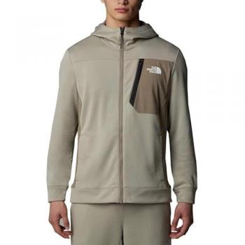Chaqueta de montaña forro polar The North Face Mountain Athletics Fz gris claro para hombre, talla XL