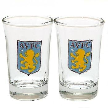Set de Vasos de Chupito Aston Villa FC (Pack de 2) Azul/Amarillo/Claro Talla Única