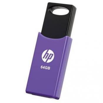 Pendrive HP V212W de 64GB en color violeta con conexión USB 2.0