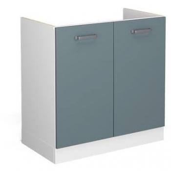 Armario bajo para fregadero R-Line, Gris azulado, 80 cm sin encimera