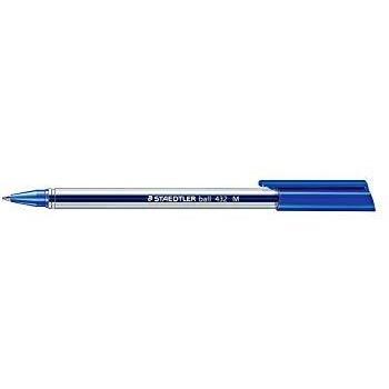 Staedtler ball 432 - Bolígrafo, Transparente, 0,5 mm, Medio, ISO 12757-2, Azul, 1 unidad