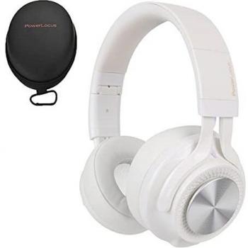 PowerLocus Bluetooth Auriculares Diadema P3, Cascos Bluetooth Inalámbrico Plegable Casco Bluetooth y Audio Cable Sonido Estéreo con Micrófono para iPhone, Móviles, TV, PC