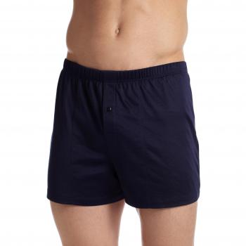 Hanro Mercerized Cotton Boxershorts - Dark Blue, Size S