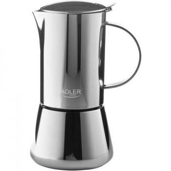 Cafetera Espresso Adler AD 4417 Acero Inoxidable 620ml, Apta para Lavavajillas