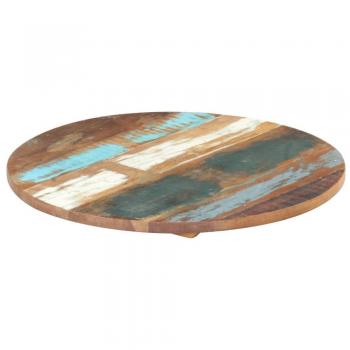 Tablero de mesa redonda 80 cm 25-27 mm madera maciza reciclada