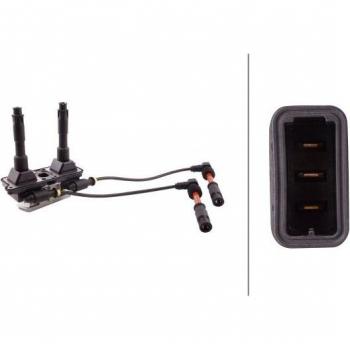 Bobina de encendido HELLA 5DA 358 057-551 - 3 polos - con cable de encendido - atornillado