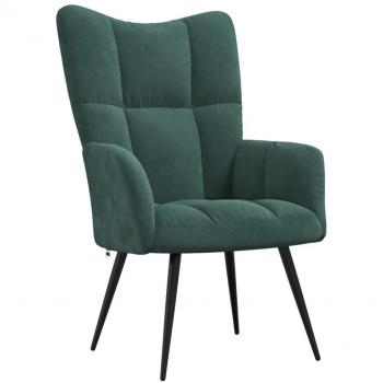 Sillón de relax de terciopelo vidaXL en Gris claro, Gris oscuro y Verde oscuro