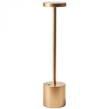 Lámpara de mesa moderna sin cables de aluminio dorado para interiores y exteriores Lizandro
