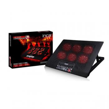 Base Refrigeradora Inca INC-601GMS, 6 Ventiladores de 70mm, Control Panel, 2 Puertos USB, Compatible con Laptops de 7 a 17