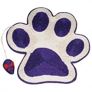 ARQUIVET Rascador Huella Lila con ratón para Gatos - 40 x 36 cm - Rascadores Grandes - Arañador, Alfombra para felinos Horizontal - Accesorios para Gatos - Afilador de uñas