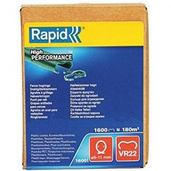 Anillas de Acero Galvanizado VR22 para Cercas, Recubiertas en Verde, Pack de 1600 Piezas