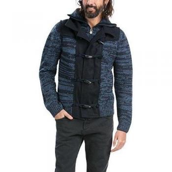 Desigual JERS_ADRI-Suéter Hombre,    Bleu