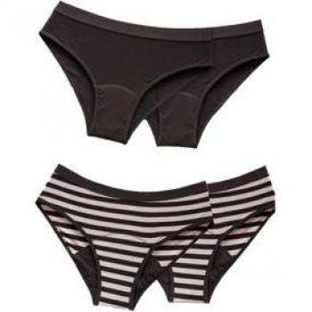 Pack de 4 bragas menstruales de algodón con absorción abundante (Bianca+Boston)
