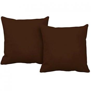 Italian Bed Linen Più Bello Fundas de Cojín, Poliéster, Marron, 40 x 40 cm, 2 Unidades