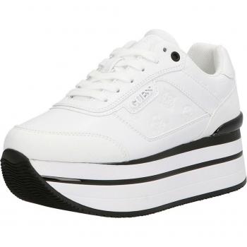 Guess Women's White Leather Sneakers Hansin FL5HNS PEL12 Size 9 US