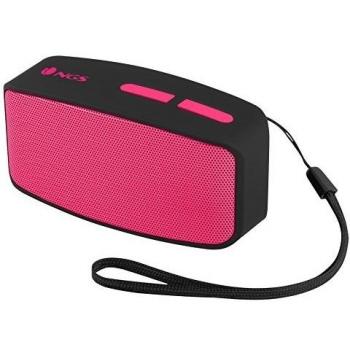 NGS Pink Roller Fun - Altavoz Bluetooth con micrófono, color rosa