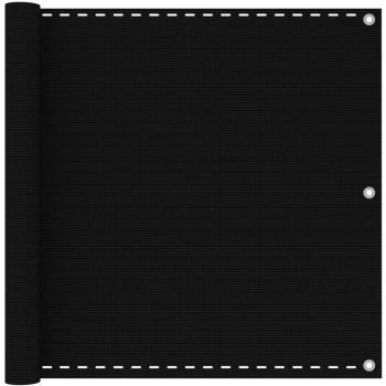 Toldo para balcón HDPE negro 90x500 cm